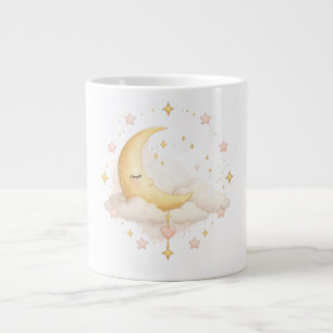 Gemütlicher Pastellmond und Sterne Cute Träumerisc Jumbo-Tasse