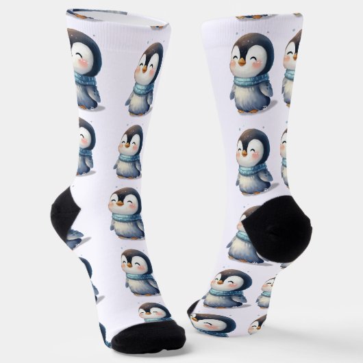 Gemütlicher Penguin - Crew Socken (Gewinkelt)