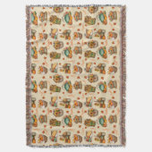 Gemütlicher Personalisierter Name Halloween Herbst Decke (Vorderseite Vertikal)