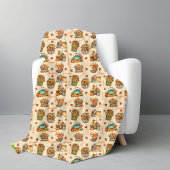 Gemütlicher Personalisierter Name Halloween Herbst Fleecedecke