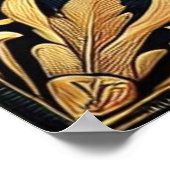 Gemütlicher Pfau Poster (Ecke)