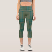 Gemütlicher Pfefferminztee Kariert Capri Leggings (Vorderseite)