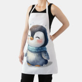 Gemütlicher Pinguin - Niedliche digitale Kunst Schürze (InSitu)