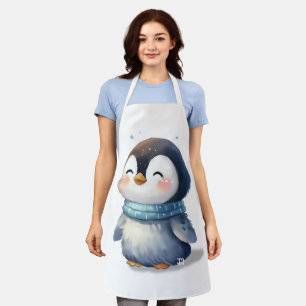 Gemütlicher Pinguin - Niedliche digitale Kunst Schürze