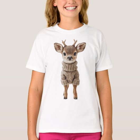 Gemütlicher Pullover Baby Rehkitz Kinder (Vorderseite)