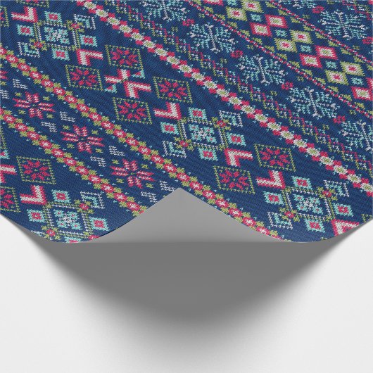 Gemütlicher Pullover Geschenkpapier (Ecke)