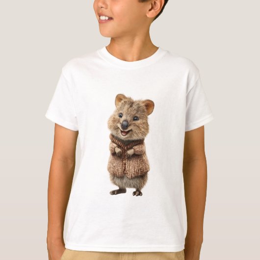 Gemütlicher Pullover Lachender Quokka Kinder (Vorderseite)