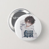 Gemütlicher Rebell Anime Junge - Süße Ästhetik Bri Button (Vorne & Hinten)