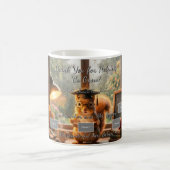 Gemütlicher Regentag-Eichhörnchen-Lehrer-Schätzung Kaffeetasse (Mittel)