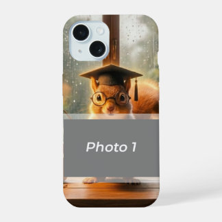 Gemütlicher Regentag-Eichhörnchen-Lehrerdank-Fall iPhone 15 Hülle