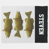 Gemütlicher Riesenbarsch, Goldbarsch, Haie Fleecedecke (Vorderseite (Horizontal))