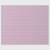 Gemütlicher rosa und blauer Tartan Geschenkpapier (Flach)
