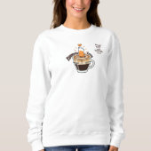 Gemütlicher Rustikaler Katzen-Café-Liebhaber Lusti Sweatshirt (Vorderseite)