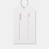 Gemütlicher rustikaler Weihnachtsurlaub Geschenkanhänger (Rückseite)