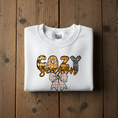 Gemütlicher Saison Cute Karo-Schleife Herbst Sweat Sweatshirt