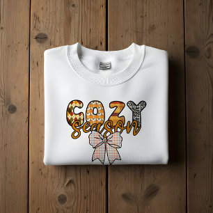 Gemütlicher Saison Cute Karo-Schleife Herbst Sweat Sweatshirt