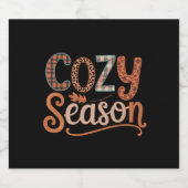 Gemütlicher Saison Retro Fall zu gemütlichen Ernte Bierflaschenetikett (Einzelnes Label)