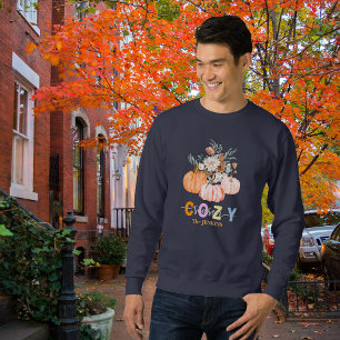 Gemütlicher Saisonernte Blüten Persönlicher Name Sweatshirt