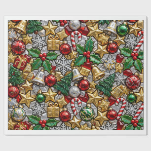 Gemütlicher Santa Baum Heiße Schokolade Weihnachte Geschenkpapier