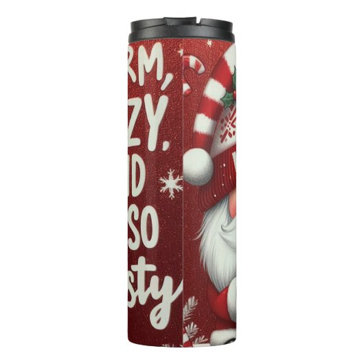 Gemütlicher Santa Gnome Tumblr – Warmes Weihnachts Thermosbecher (Rückseite)