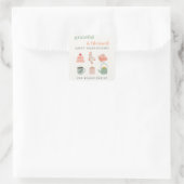 Gemütlicher Scandi Herbst Essenzieller Erntedank Quadratischer Aufkleber (Tasche)