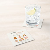 Gemütlicher Scandi Herbst Essenzieller Erntedank Rechteckiger Pappuntersetzer (Vor Ort)