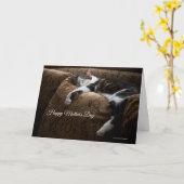 Gemütlicher Schlaf Buddy Cat Mother Day Card Karte (Gelbe Blume)