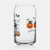 Gemütlicher Schlafender Geist-Kürbis-Glas Dosenglas (Links)