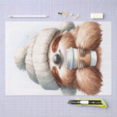 Gemütlicher Schläfer saisonaler Latte Kaffee Seidenpapier (Handwerk)