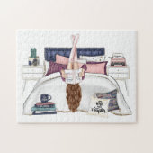 Gemütlicher Schlafzimmervorraum Reading Scene Artw Puzzle (Horizontal)