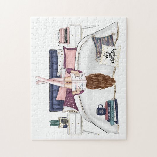 Gemütlicher Schlafzimmervorraum Reading Scene Artw Puzzle (Vertikal)