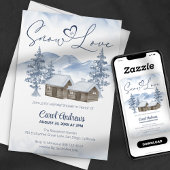 Gemütlicher Schnee in Liebe Aquarell Brautparty Einladung