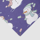 Gemütlicher Schneemann im Winter Seidenpapier (Detail)