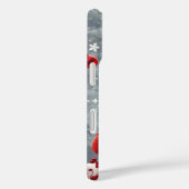 Gemütlicher Schneemann Roter Scarf Schneeflocken Case-Mate iPhone Hülle (Rückseite / Rechts)