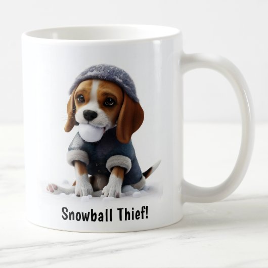 Gemütlicher Schneetag für gemütliche Beagles Kaffeetasse