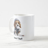 Gemütlicher Schneetag für gemütliche Beagles Kaffeetasse (Vorderseite Links)
