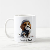 Gemütlicher Schneetag für gemütliche Beagles Kaffeetasse (Links)