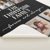 Gemütlicher Schwarz Personalisierter, individuelle Sherpadecke (3/4)