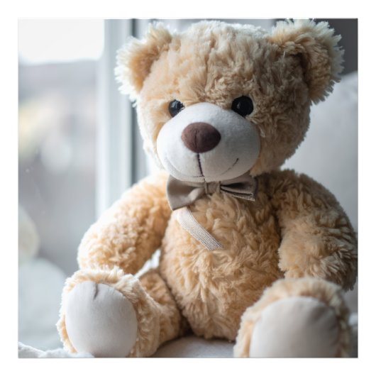 Gemütlicher Sitzender Teddybär Fotodruck (Vorne)