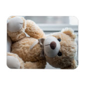 Gemütlicher sitzender Teddybär Magnet (Horizontal)