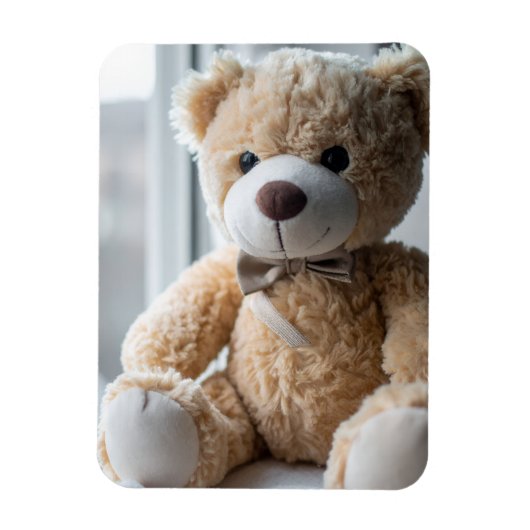 Gemütlicher sitzender Teddybär Magnet (Vertikal)