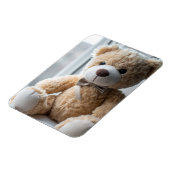 Gemütlicher sitzender Teddybär Magnet (Linke Seite)