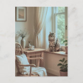 Gemütlicher skandinavischer Fensterplatz - Minimal Postkarte (Vorderseite)