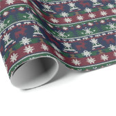 Gemütlicher skandinavischer Weihnachtspullover Str Geschenkpapier (Rolleneckpunkt)
