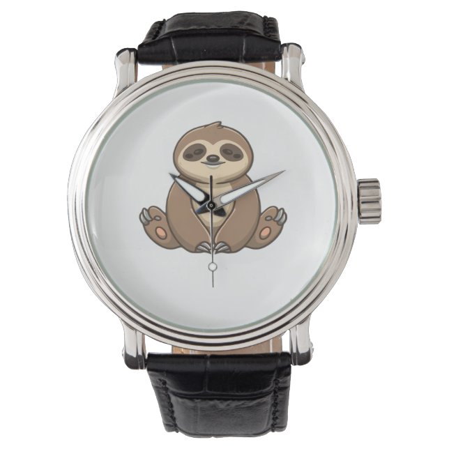 Gemütlicher Sloth Classic T - Shirt Armbanduhr (Vorderseite)
