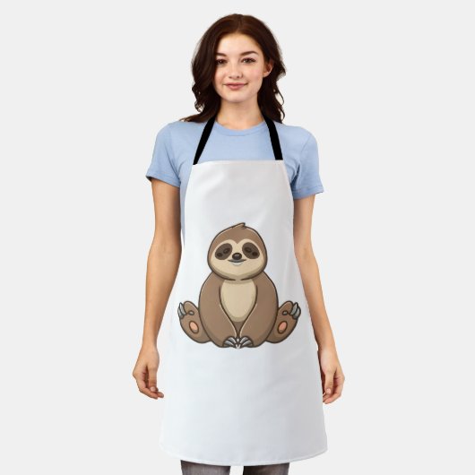 Gemütlicher Sloth Classic T - Shirt Schürze (Getragen)
