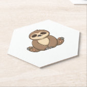 Gemütlicher Sloth Classic T - Shirt Untersetzer (angewinkelt)