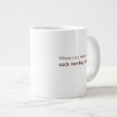 Gemütlicher Sockenaffe Jumbo-Tasse (Vorderseite Rechts)