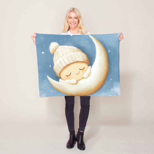 Gemütlicher Strick Nickerchen Cresent Moon Fleecedecke (Beispiel)