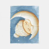 Gemütlicher Strick Nickerchen Cresent Moon Fleecedecke (Vorderseite)